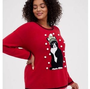NWT - Torrid Ugly Christmas Sweater Cat